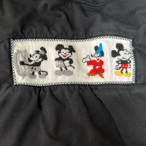 3T Smocked Catching Fireflies Black and White Mickey Disney Shirt - Picture 2 of 4